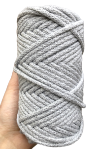 Sznurek bawełniany z rdzeniem SREBRNA NITKA szary 50m 5mm