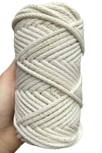 Sznurek bawełniany z rdzeniem ZŁOTA NITKA kość słoniowa 50m 5mm