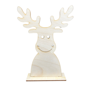 Drewniany renifer reniferek dekoracja stojąca 