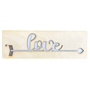 Zakładka do książki drewniana love ze sklejki decoupage 