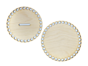 Drewniana baza do skarbonki koszyka komplet wieko dno ze sklejki 