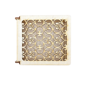 Drewniane pudełko ażurowe szkatułka ze sklejki zamykane decoupage prezent 