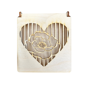 Drewniane pudełko ażurowe szkatułka ze sklejki zamykane decoupage prezent 