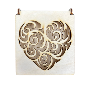 Drewniane pudełko ażurowe szkatułka ze sklejki zamykane decoupage prezent 