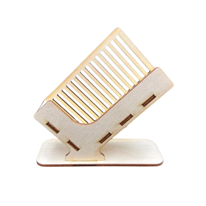 Drewniany podajnik na wizytówki wizytownik ze sklejki etui decoupage dekor 