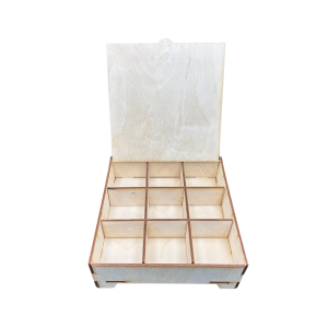 Drewniane pudełko szkatułka ze sklejki zamykane decoupage prezent box 