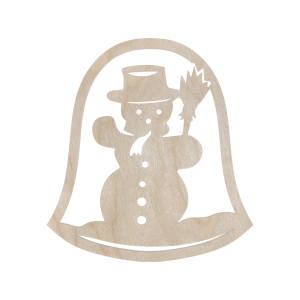 Drewniana zawieszka bałwan bałwanek ozdoba decoupage ze sklejki dekor 