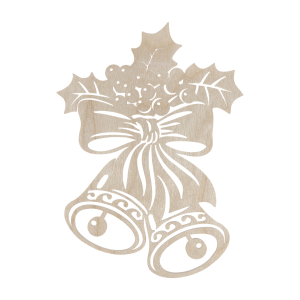 Drewniane dzwonki dzwoneczki dekor decoupage ze sklejki święta ozdoba ażur 