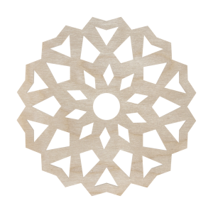 Drewniana zawieszka na choinkę ażurowa ażur decupoage ze sklejki dekor 