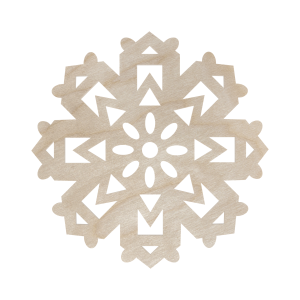 Drewniana zawieszka na choinkę ażurowa ażur decupoage ze sklejki dekor 