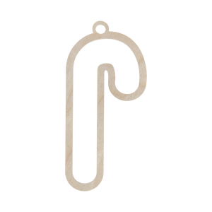 Drewniana zawieszka na choinkę laska cukrowa decupoage ze sklejki dekor 