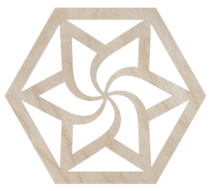 Drewniana podkładka podkładki podstawka pod kubek decoupage ze sklejki 