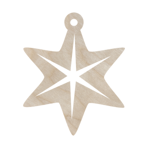 Drewniana zawieszka gwiazdka gwiazda dekor ze sklejki ozdoba decoupage 