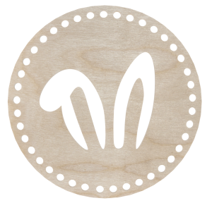 Baza drewniana dno do koszyka spód koło okrąg ze sklejki 20cm zając uszy 