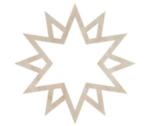 Drewniana zawieszka śnieżynka płatek śniegu na choinkę ze sklejki decoupage 