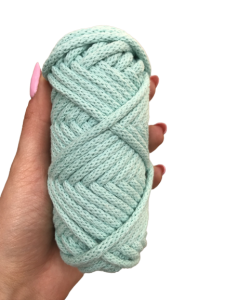 Sznurek bawełniany z rdzeniem seledynowy/miętowy 20m 5mm