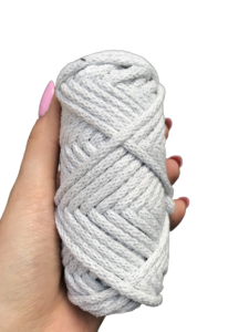 Sznurek bawełniany z rdzeniem popielaty 20m 5mm