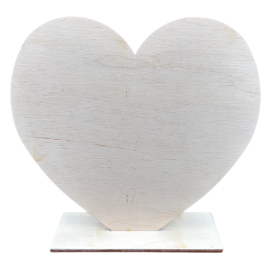 Drewniane serce serduszko na podstawce decoupage prezent walentynki dekor 