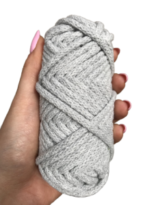 Sznurek bawełniany z rdzeniem szary 20m 5mm