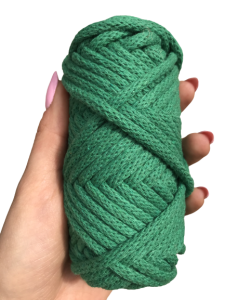 Sznurek bawełniany z rdzeniem zielony 20m 5mm