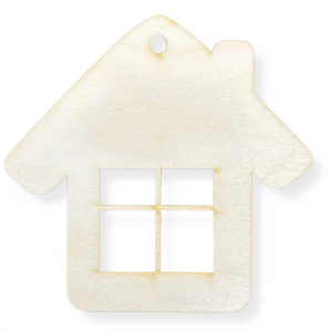 Drewniana zawieszka dom domek chatka decoupage ze sklejki ozoba dekor