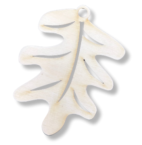 Drewniana zawieszka liść listek liście ze sklejki decoupage dekor 