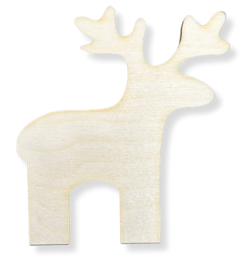 Drewniany renifer reniferek dekoracja ze sklejki decoupage dekor