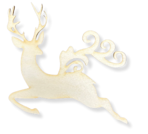 Drewniany renifer reniferek dekoracja ze sklejki decoupage dekor 
