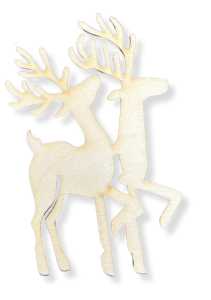 Drewniany renifer reniferek renifery dekoracja ze sklejki decoupage dekor 