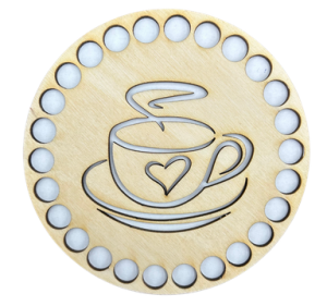 Drewniana podkładka pod kubek kawa herabta baza ze sklejki 