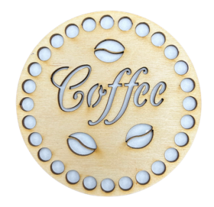 Drewniana podkładka pod kubek kawa coffee baza 
