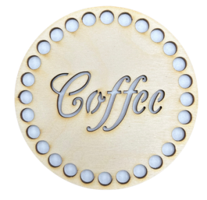 Drewniana podkładka pod kubek kawa coffee baza 