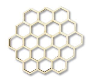 Drewniana podkładka pod kubek podstawka plaster miodu miód ze sklejki