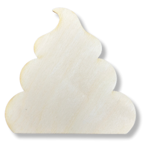 Drewniana emotka emotikon kupa kupka dekor decoupage podstawka podkładka 