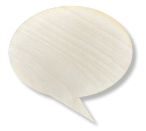 Drewniana emotka emotikon dymek dekor decoupage podkładka podstawka ozdoba 