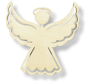Drewniany anioł aniołek stróż ze sklejki decoupage dekor ozdoba 10,5cm 
