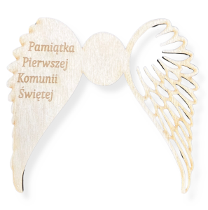 Skrzydełka skrzydła anielskie drewniane anioł decoupage na komunię pamiątka 