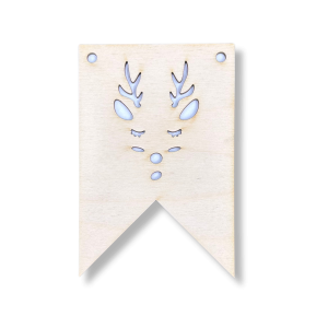 Drewniany proporczyk girlanda baner zawieszka chorągiewka do pokoju JELONEK RENIFER