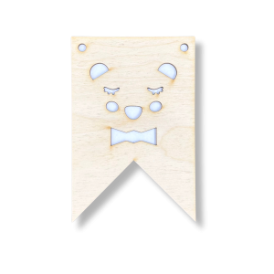 Drewniany proporczyk girlanda baner zawieszka chorągiewka do pokoju MIŚ KOALA