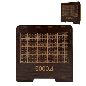 Skarbonka wykreślanka 5000 zł kolor WENGE