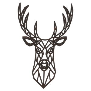 Dekoracja ścienna obraz ażurowy JELEŃ JELONEK 3D 46 cm kolor WENGE