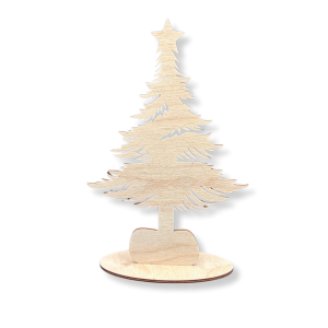 Drewniana CHOINKA na podstawce 24CM drzewko dekoracja stojąca dekor