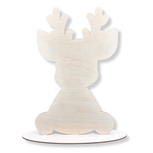 Drewniany RENIFER 30CM reniferek dekoracja stojąca dekor decoupage