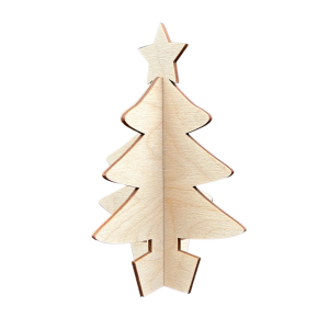 Drewniana CHOINKA 3D 2w1 z gwiazdą gwiazdka składana drzewko dekoracja stojąca dekor