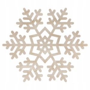 Drewniana śnieżynka śnieg ŚNIEŻKA 3 20CM dekoracja świąteczna ozdoba dekoracyjna decoupage ze sklejki