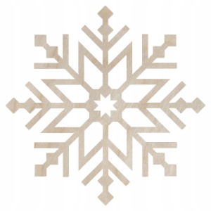 Drewniana śnieżynka śnieg ŚNIEŻKA 6 30CM dekoracja świąteczna ozdoba dekoracyjna decoupage ze sklejki