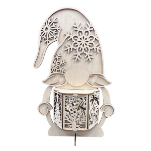 Lampion świąteczny Gnom Skrzat dekoracja stojąca
