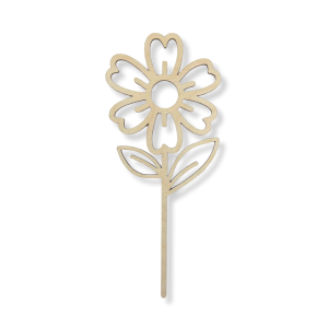 Drewniany kwiat KWIATEK ażurowy do wazonu 20 cm