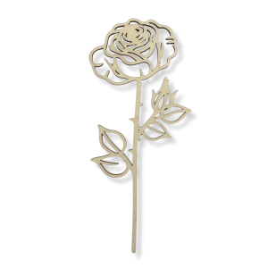 Drewniany kwiat kwiatek ażurowy RÓŻA 1