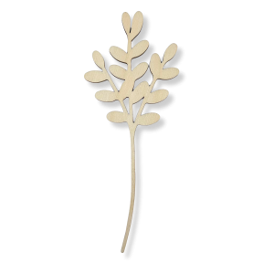 Drewniany dekor Liście Gałązka Bazie Bukszpan 2
